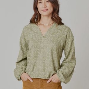 Shelby Top: Olive Bandana  small